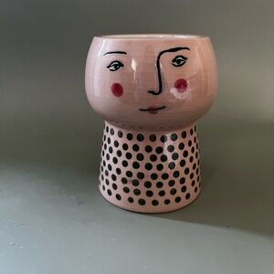 Opalhouse Stoneware Face Planter Vase Abstract Art Whimsical Anthropomorphic